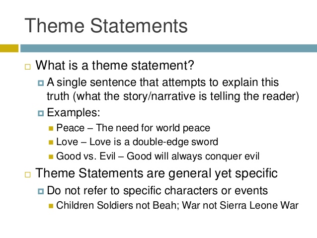 what is a theme statement example